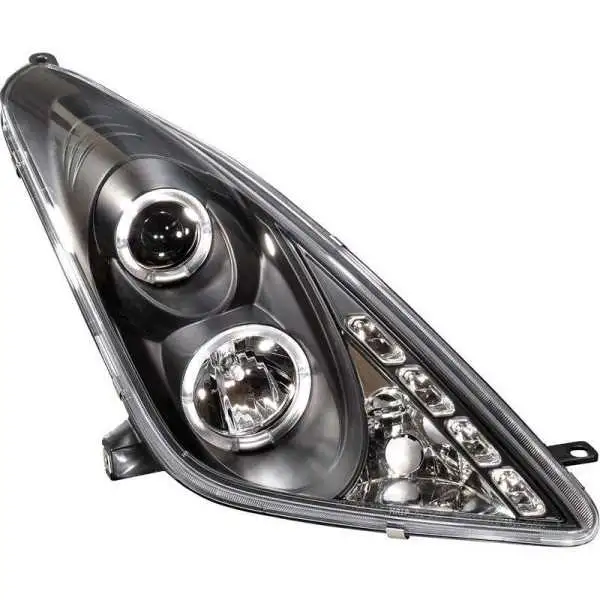 Jeu de phares pour Toyota Celica 20012005  Noir  avec AngelEyes