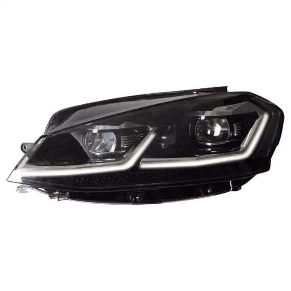 Jeu de phares pour Volkswagen Golf VII Facelift 7.5 2017  Noir  Y compris Dynamic Running Light