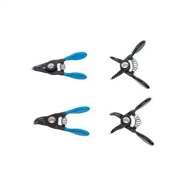 Jeu de pinces à circlips pour petits circlips 80 mm 4 pièces