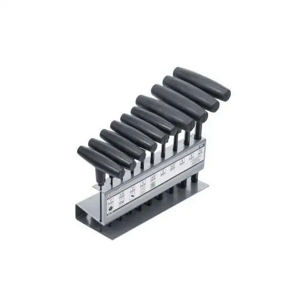Jeu de tournevis avec poignée en T six pans intérieurs 2 10 mm 10 pièces