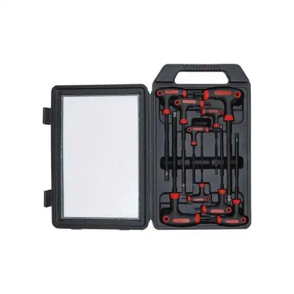 Jeu de tournevis avec poignée en T six pans intérieurs 2 10 mm 9 pièces