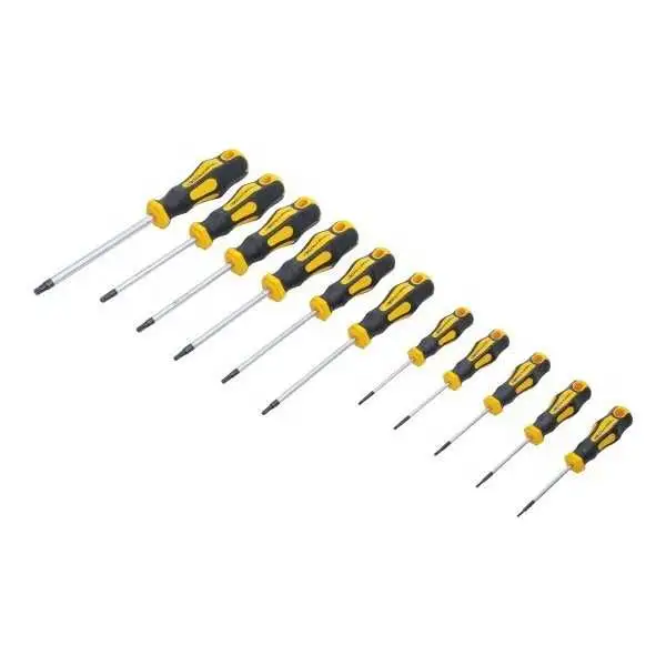 Jeu de tournevis Profil en T pour Torx avec perçage frontal T6 T40 11 pièces