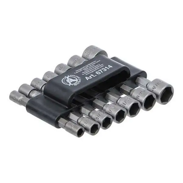 Jeu d’embouts/de douilles 6 3 mm 1/4" métriques + pouce 14 pièces