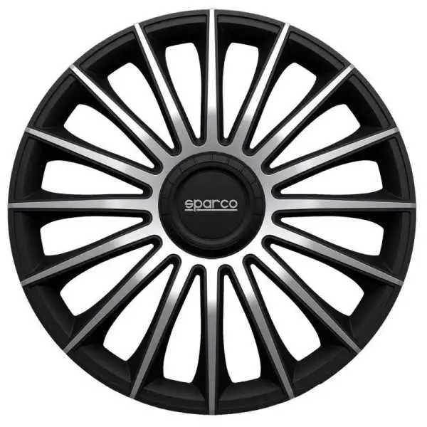 Jeu denjoliveurs Sparco 4 pièces Treviso 13 pouces noirargent