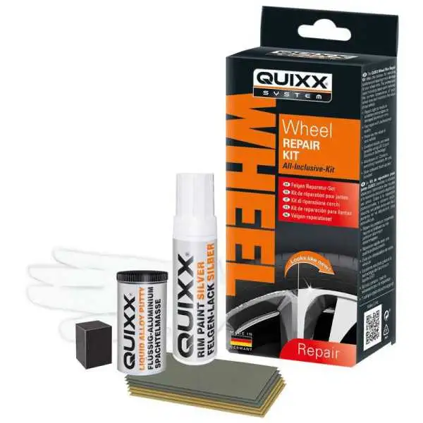 Kit de réparation de roue Quixx  Kit de réparation de roue  pour jantes argent