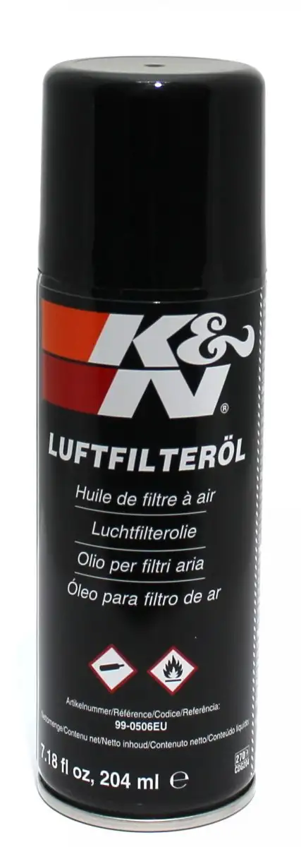SPRAY D'HUILE POUR FILTRE à AIR K&N 204ML POUR DES PERFORMANCES OPTIMALES