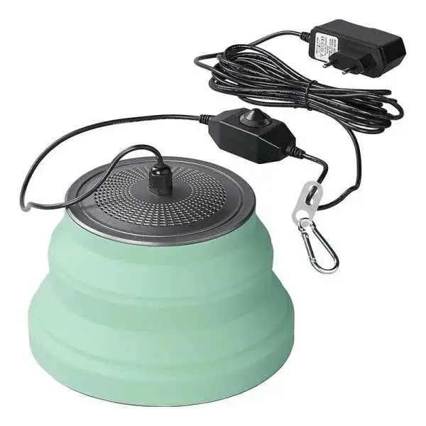 Lampe suspendue LED pliable verte Ø15cm