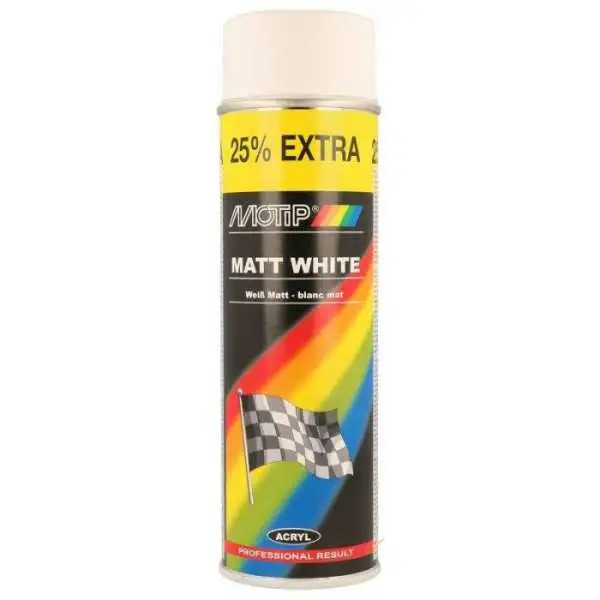 Laque Motip Rallye  Blanc mat  500ml