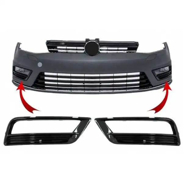 Grilles latérales pare-chocs avant sur mesure pour VW Golf VII 7 2013-2017 R-Line Design Piano Black