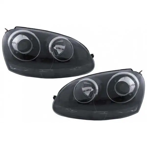 Les phares de look Xenon adaptés a VW Golf 5 V MK5 (2003-2007) Jetta (2005-2010) GTI R32 Black Edition