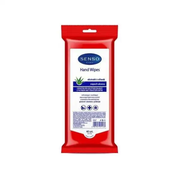Lingettes nettoyantes avec liquide antibactérien, 40 pcs.