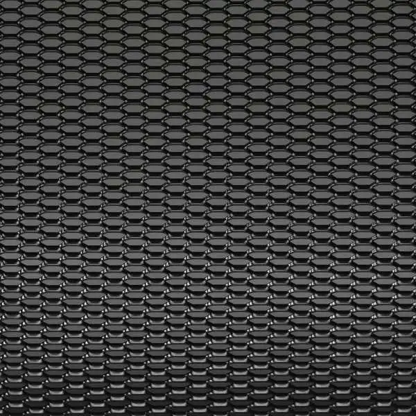 Maille racing aluminium noir  nid dabeille 12x6mm  125x25cm