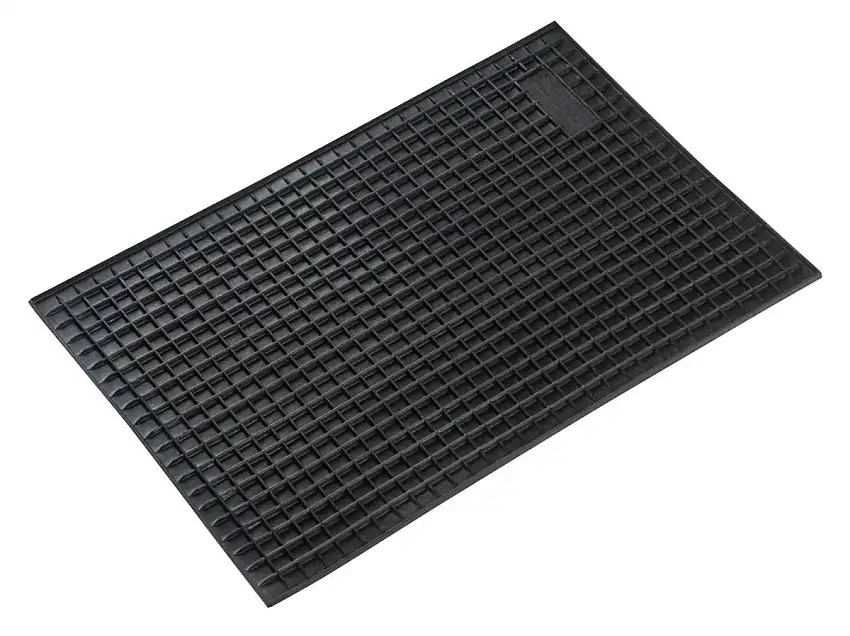 TAPIS EN CAOUTCHOUC WALSER RECTANGULAIRE NOIR 430X300MM AVEC STRUCTURE EN NID D’ABEILLE