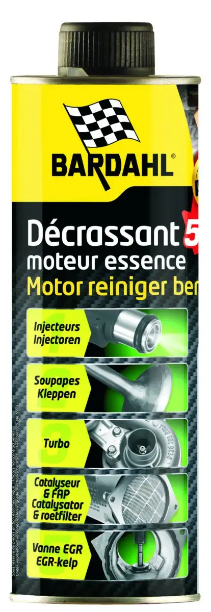 BARDAHL NETTOYANT MOTEUR ESSENCE 5-EN-1 | ADDITIF CARBURANT ESSENCE, 500ML