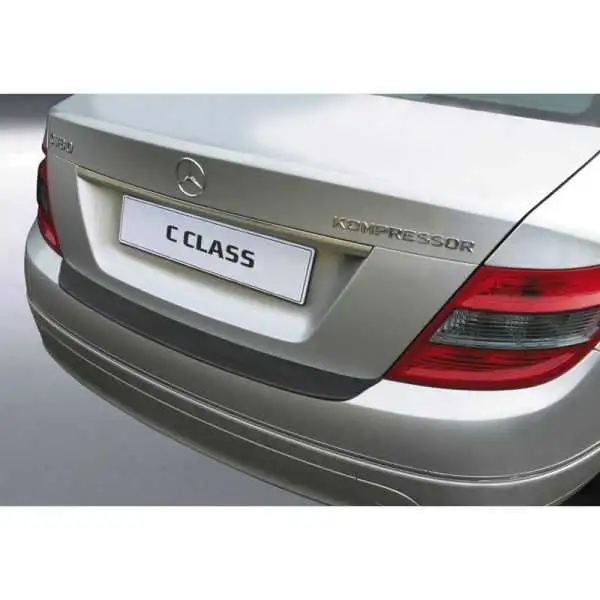 Moulure de protection de parechocs arrière en ABS pour Mercedes Classe C W204 Berline 20072011 Noir