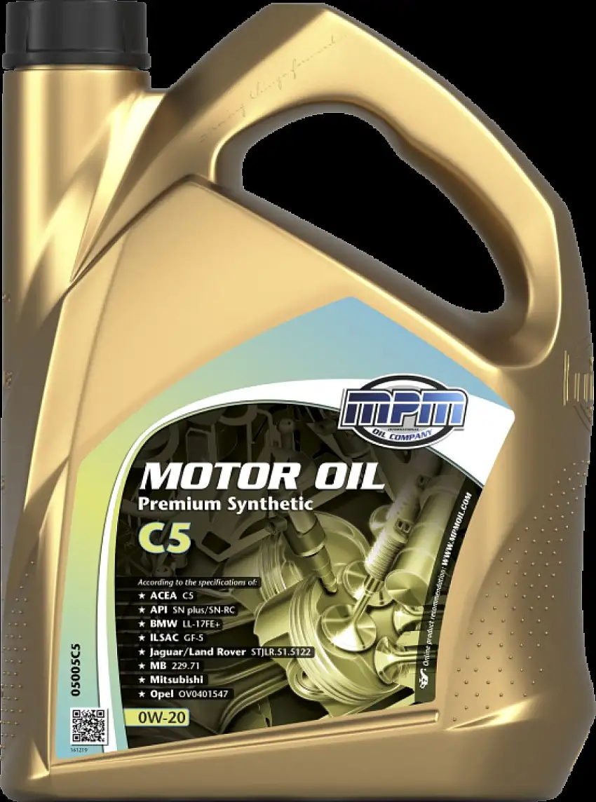 HUILE MOTEUR MPM 0W-20 PREMIUM SYNTHETIC C5 5L