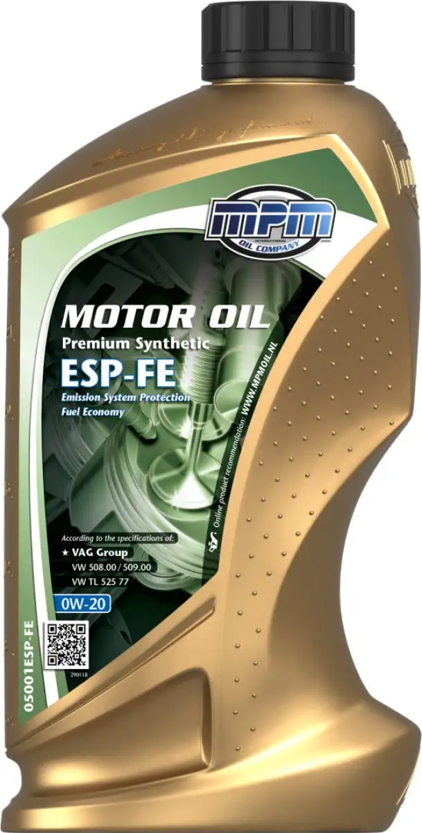 MPM HUILE MOTEUR 0W-20 PREMIUM SYNTHéTIQUE ESP-FE 1L POUR VW 508.00/509.00