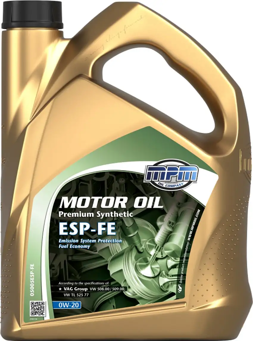 MPM HUILE MOTEUR 0W-20 PREMIUM SYNTHéTIQUE ESP-FE 5L POUR VW 508.00/509.00
