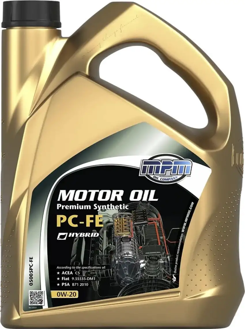 HUILE MOTEUR MPM 0W-20 PREMIUM SYNTHéTIQUE PC-FE 5L POUR DES PERFORMANCES MAXIMALES