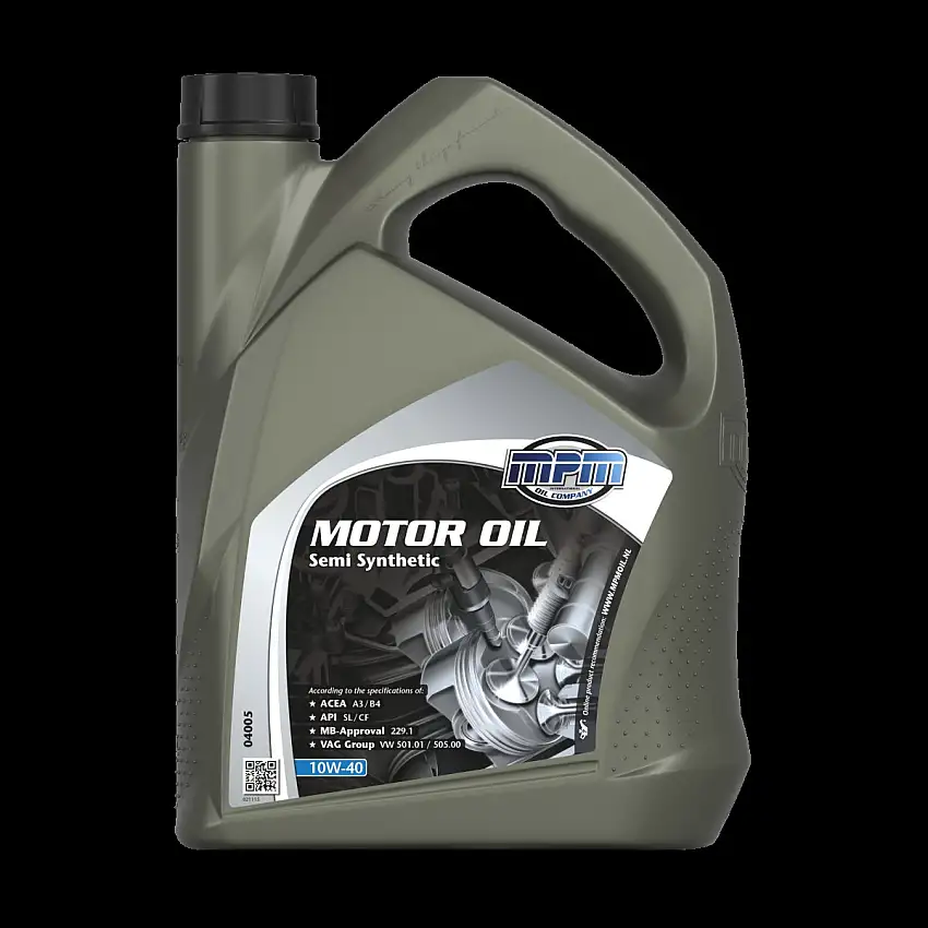 MPM HUILE MOTEUR 10W-40 SEMI SYNTHéTIQUE 5L POUR MOTEURS ESSENCE, GPL ET DIESEL