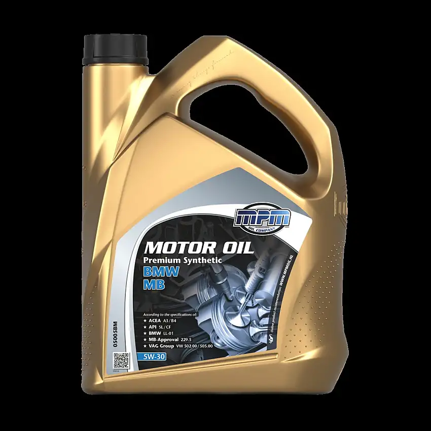 MPM HUILE MOTEUR 5W-30 PREMIUM SYNTHéTIQUE POUR BMW ET MERCEDES-BENZ, 5L