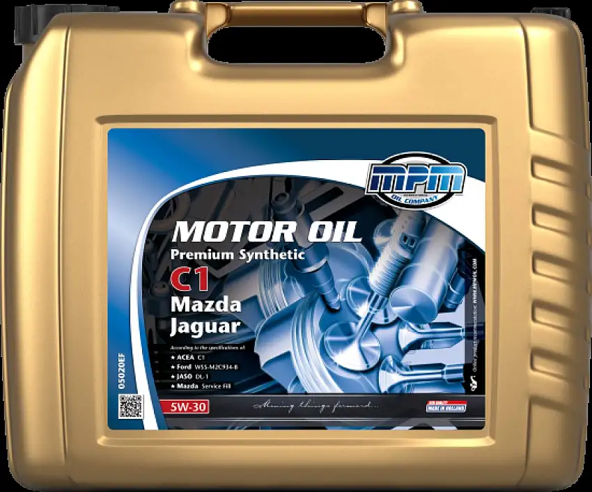 MPM HUILE MOTEUR 5W-30 PREMIUM SYNTHéTIQUE C1 POUR MAZDA ET JAGUAR, 20L
