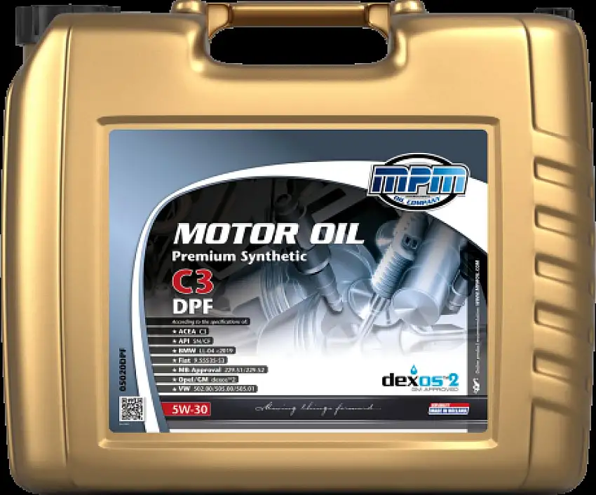 MPM HUILE MOTEUR 5W-30 PREMIUM SYNTHéTIQUE C3 DPF 20L POUR BMW ET MERCEDES