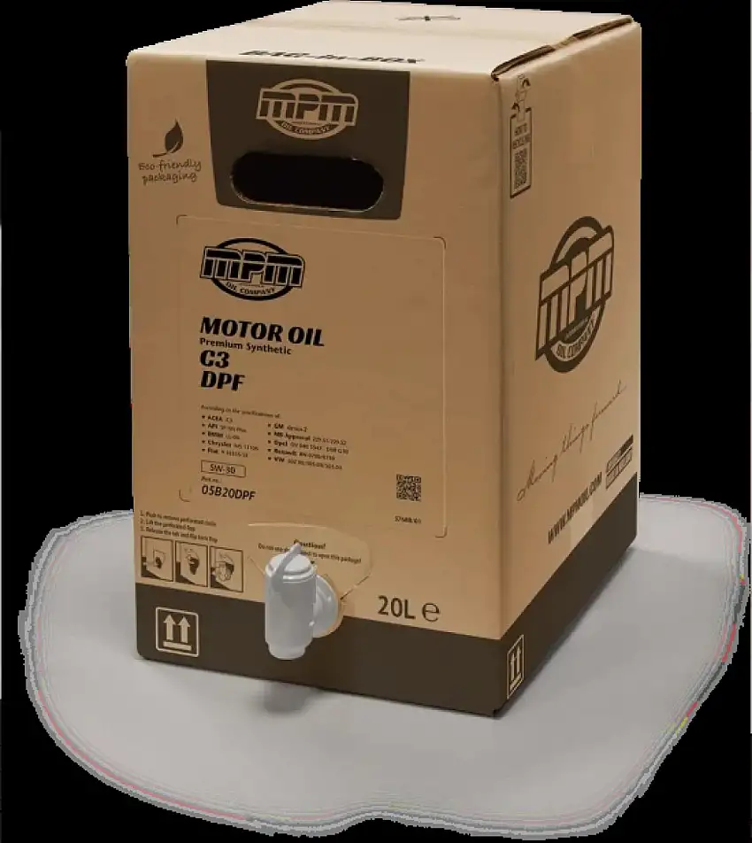 HUILE MOTEUR MPM 5W-30 PREMIUM SYNTHéTIQUE C3 DPF 20L EN BOîTE EN CARTON