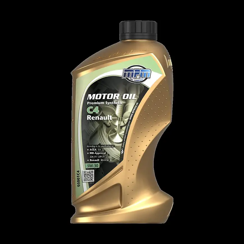 HUILE MOTEUR MPM 5W-30 PREMIUM SYNTHéTIQUE C4 POUR RENAULT, 1L