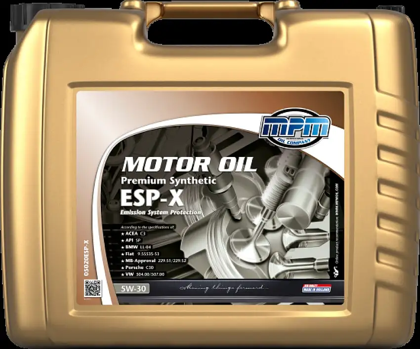 HUILE MOTEUR MPM 5W-30 PREMIUM SYNTHETIC ESP-X 20L POUR DES PERFORMANCES MOTEUR OPTIMALES