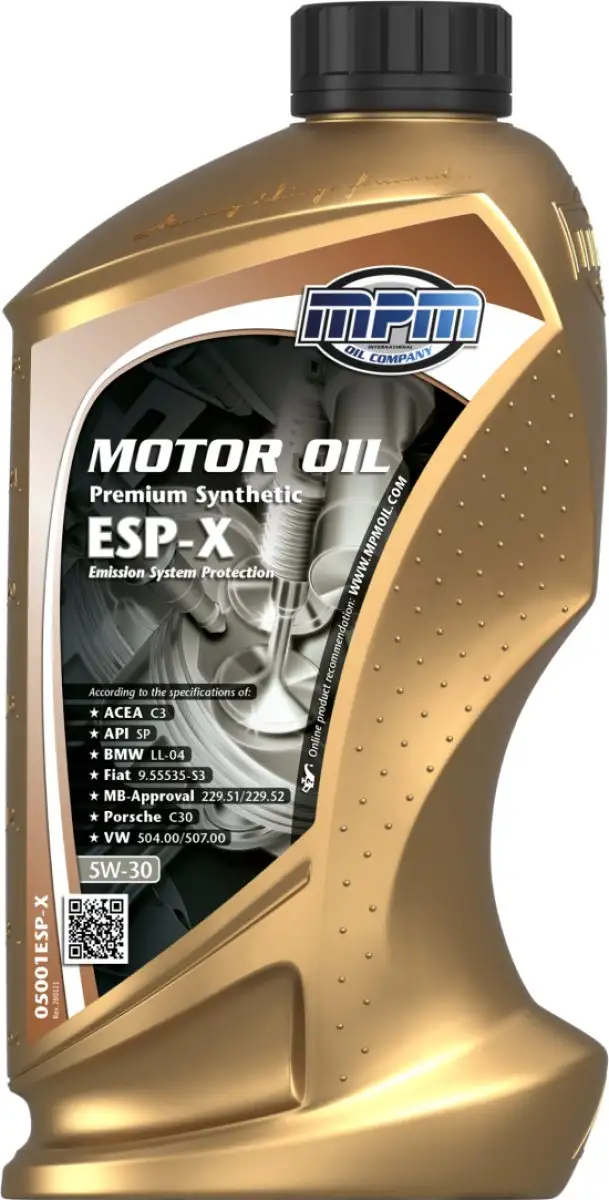 HUILE MOTEUR MPM 5W-30 PREMIUM SYNTHéTIQUE ESP-X 1L