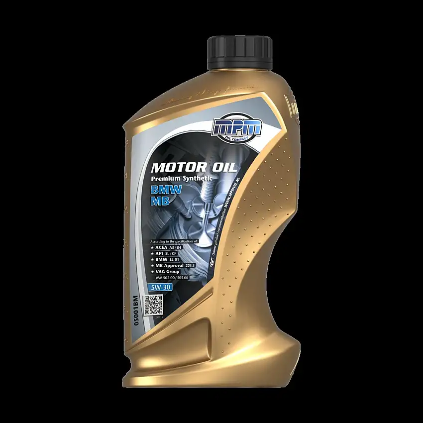 MPM HUILE MOTEUR 5W-30 PREMIUM SYNTHéTIQUE POUR BMW ET MERCEDES-BENZ, 1L