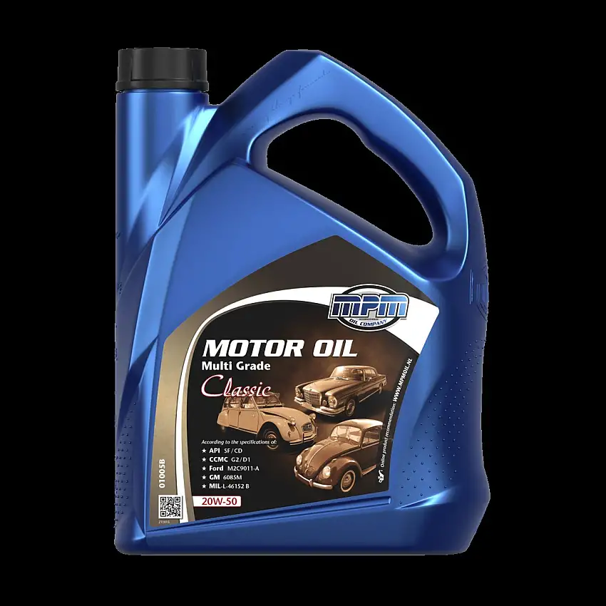 HUILE MOTEUR MPM MULTIGRADE 20W-50 CLASSIC 5L POUR VOITURES CLASSIQUES