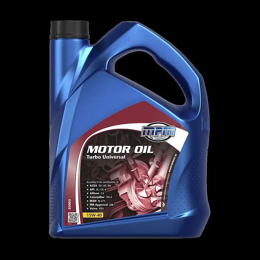 HUILE MOTEUR MPM TURBO UNIVERSAL 15W-40 5 LITRES