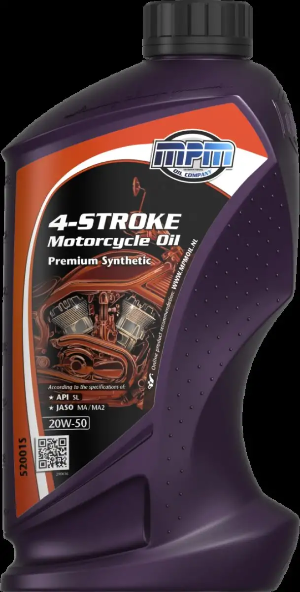 MPM HUILE MOTEUR MOTO SYNTHéTIQUE PREMIUM 4 TEMPS 20W-50 1L