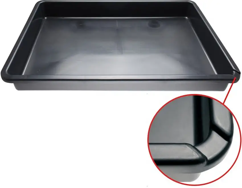 BGS TECHNIC BAC DE RéCUPéRATION D'HUILE EXTRA PLAT 50 LITRES 88X60X10 CM