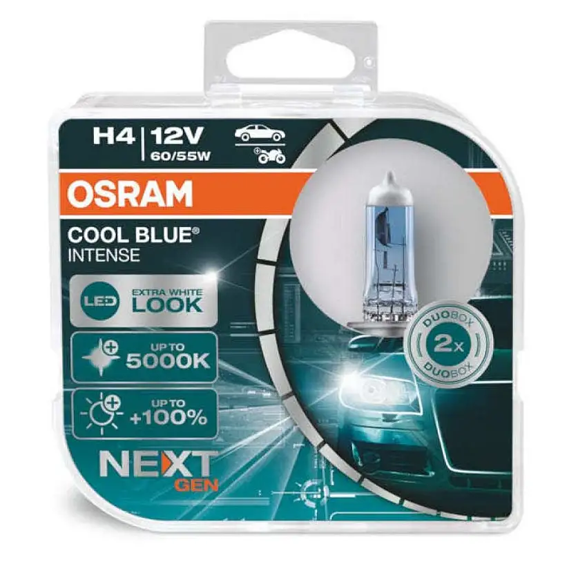 OSRAM COOL BLUE INTENSE NEXT GEN H4 EXTRA BLANC 5000K 2 PIèCES