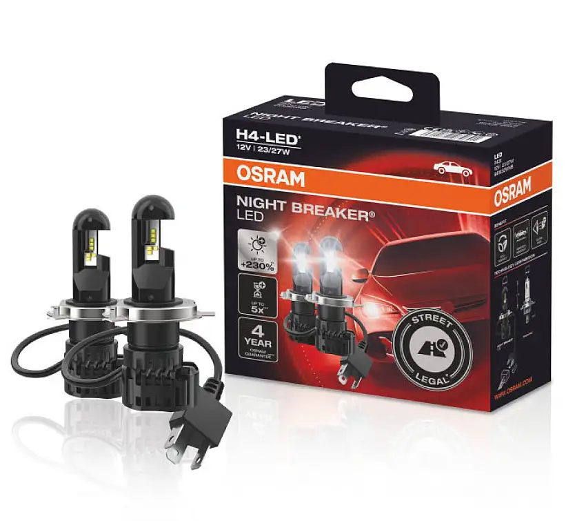 OSRAM NIGHT BREAKER LED H4 PHARE AVEC 230% DE LUMINOSITé EN PLUS