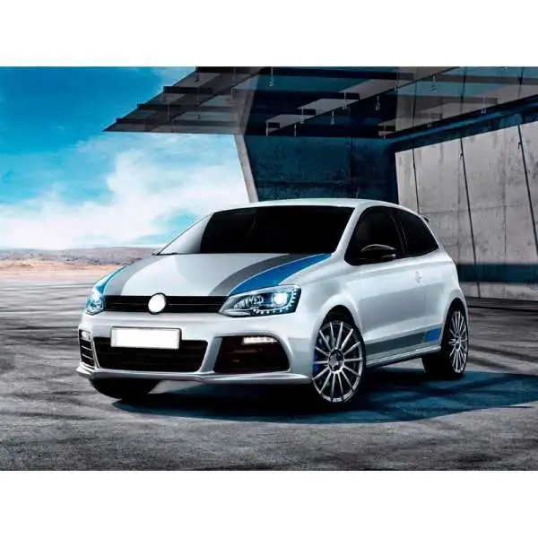 Parechocs avant AutoStyle pour Volkswagen Polo 6R 20092014 RLook avec grilles et DRL PP