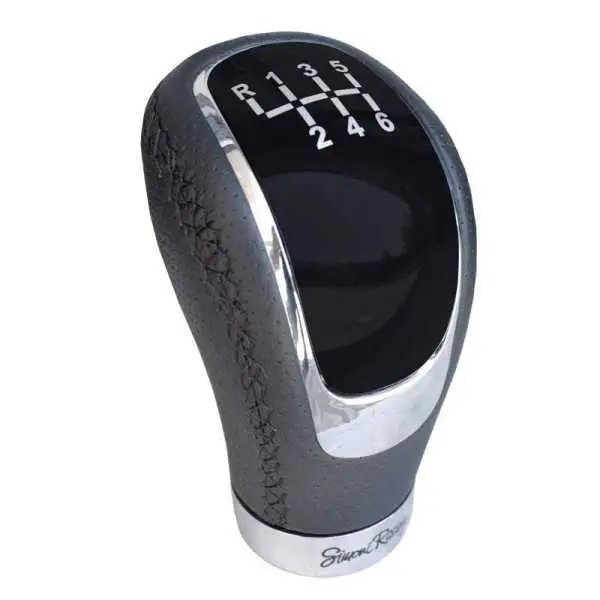 Peau de pommeau de levier de vitesse Simoni Racing  Aluminiumcuir noir  3 modèles de levier de vitesses