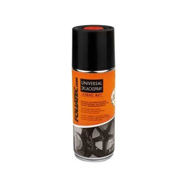 Peinture aérosol Foliatec Universal 2C  noir mat 1x400ml