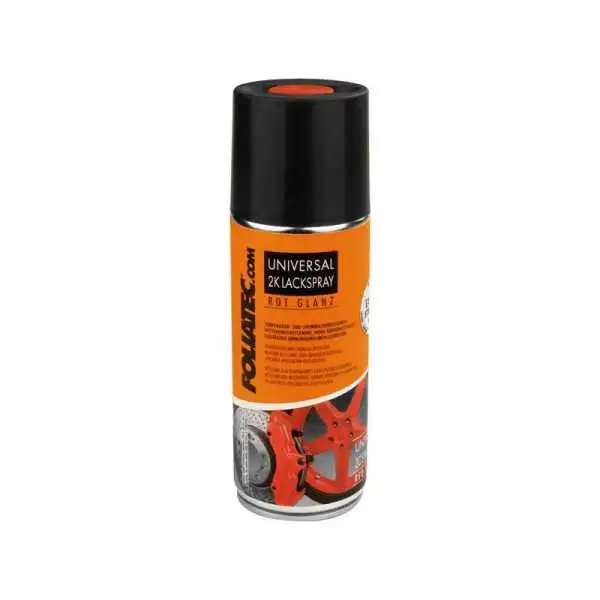 Peinture aérosol Foliatec Universal 2C  rouge brillant 1x400ml