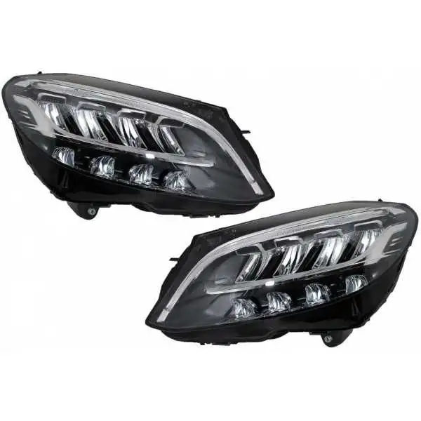Phare Full LED pour Mercedes W205 S205 2014-2018 Conversion pour Halogène LHD