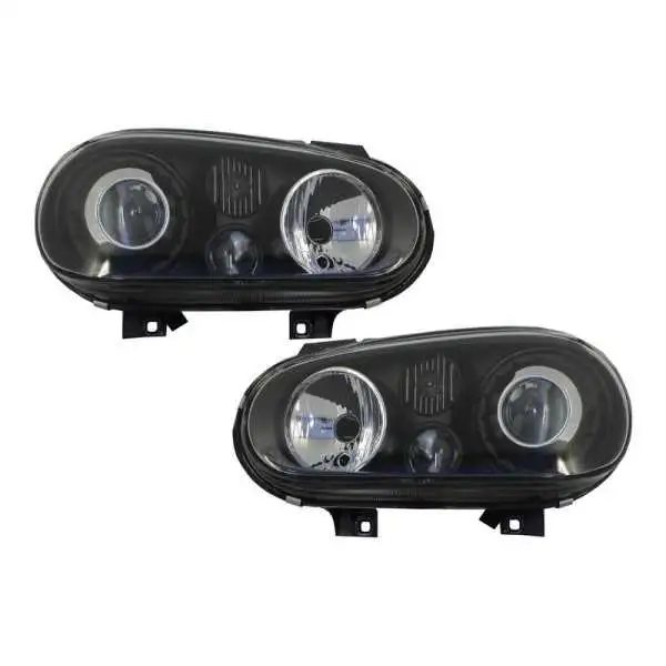 Phares pour VW Golf 4 09.1997-09.2003 Lumière R32 Design Noir