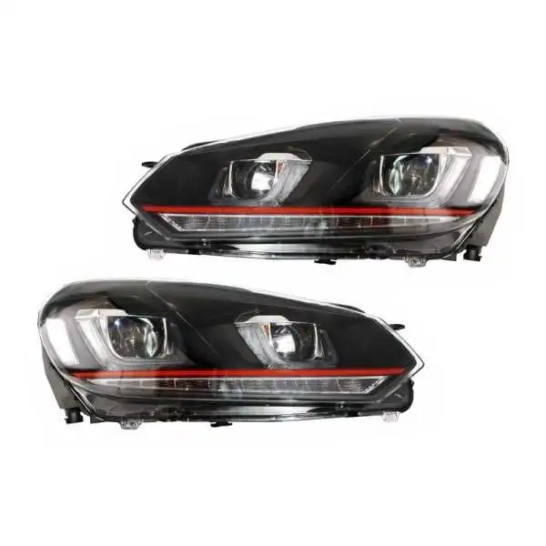Phares pour VW Golf 6 VI 08-13 Golf 7 3D LED DRL U-Look Lumière qui Coule
