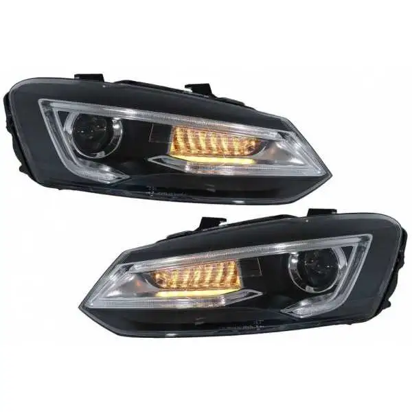 Phares pour VW Polo MK5 6R 6C 61 11-17 Lumière LED Devil Eye Look RHD