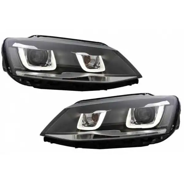Phares LED pour VW Jetta Mk6 VI 11-17 lumière GTI 3D U Bi-Xenon Design