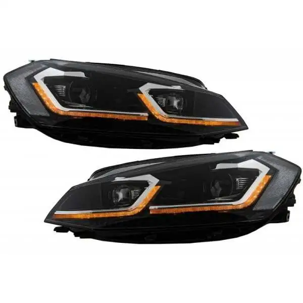 Phares LED pour VW Golf 7.5 VII 17 17+ R Look Clignotants Séquentiels Dynamiques