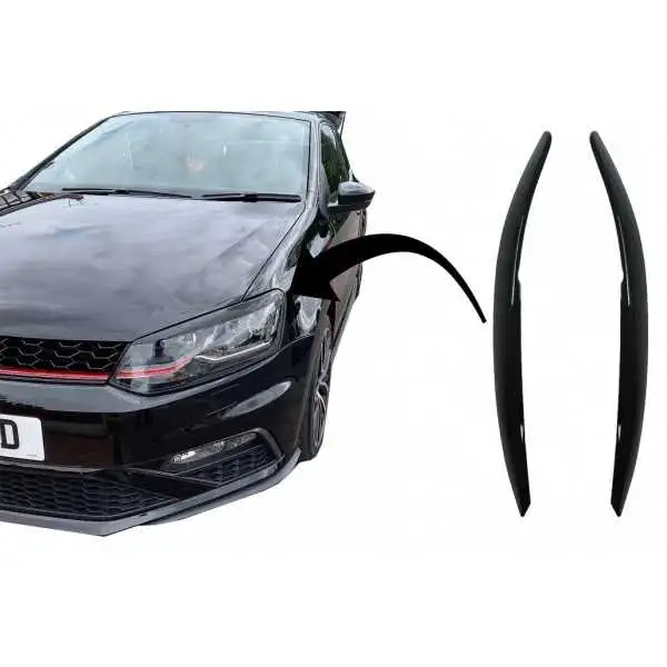 Phares Sources pour VW Polo 6R 6C 2009-2017 Noir Brillant