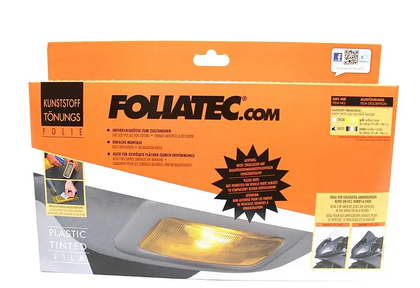 FOLIATEC FILM PLASTIQUE TEINTé SMOKE 30X100CM POUR VOITURES